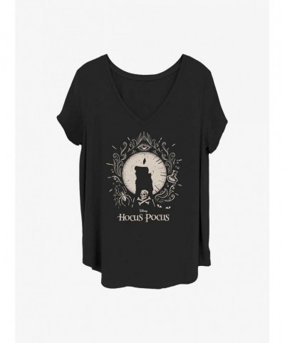 Sale Item Disney Hocus Pocus Black Flame Girls T-Shirt Plus Size $7.86 T-Shirts