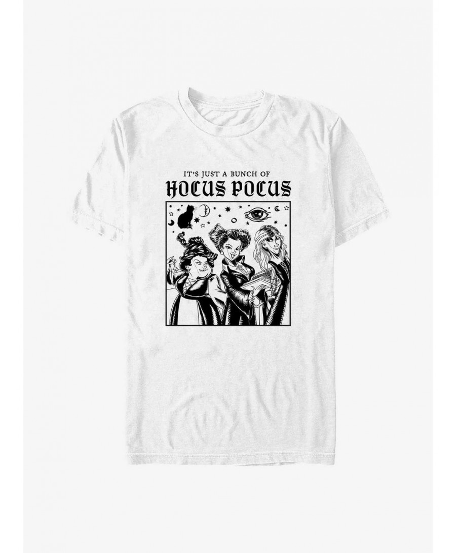 Discount Sale Disney Hocus Pocus Bunch of Hocus Pocus Icons T-Shirt $8.03 T-Shirts