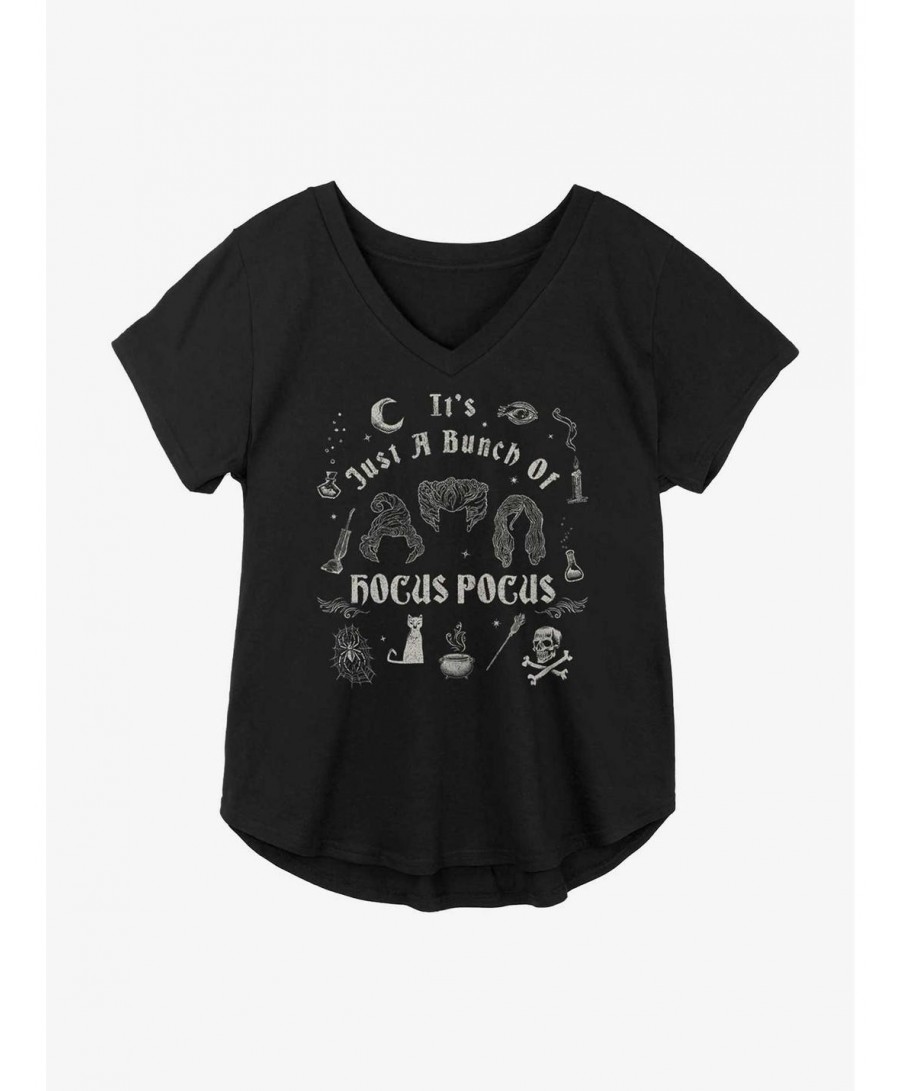 Hot Selling Disney Hocus Pocus Just A Bunch Of Hocus Pocus Girls Plus Size T-Shirt $11.33 T-Shirts