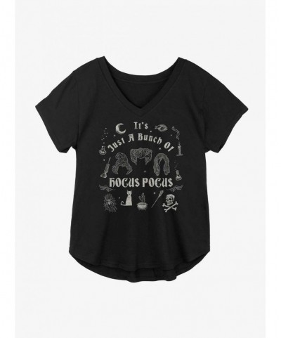 Hot Selling Disney Hocus Pocus Just A Bunch Of Hocus Pocus Girls Plus Size T-Shirt $11.33 T-Shirts