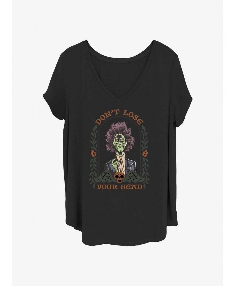 Fashion Disney Hocus Pocus 2 Billy Don't Lose Your Head Girls T-Shirt Plus Size $9.25 T-Shirts