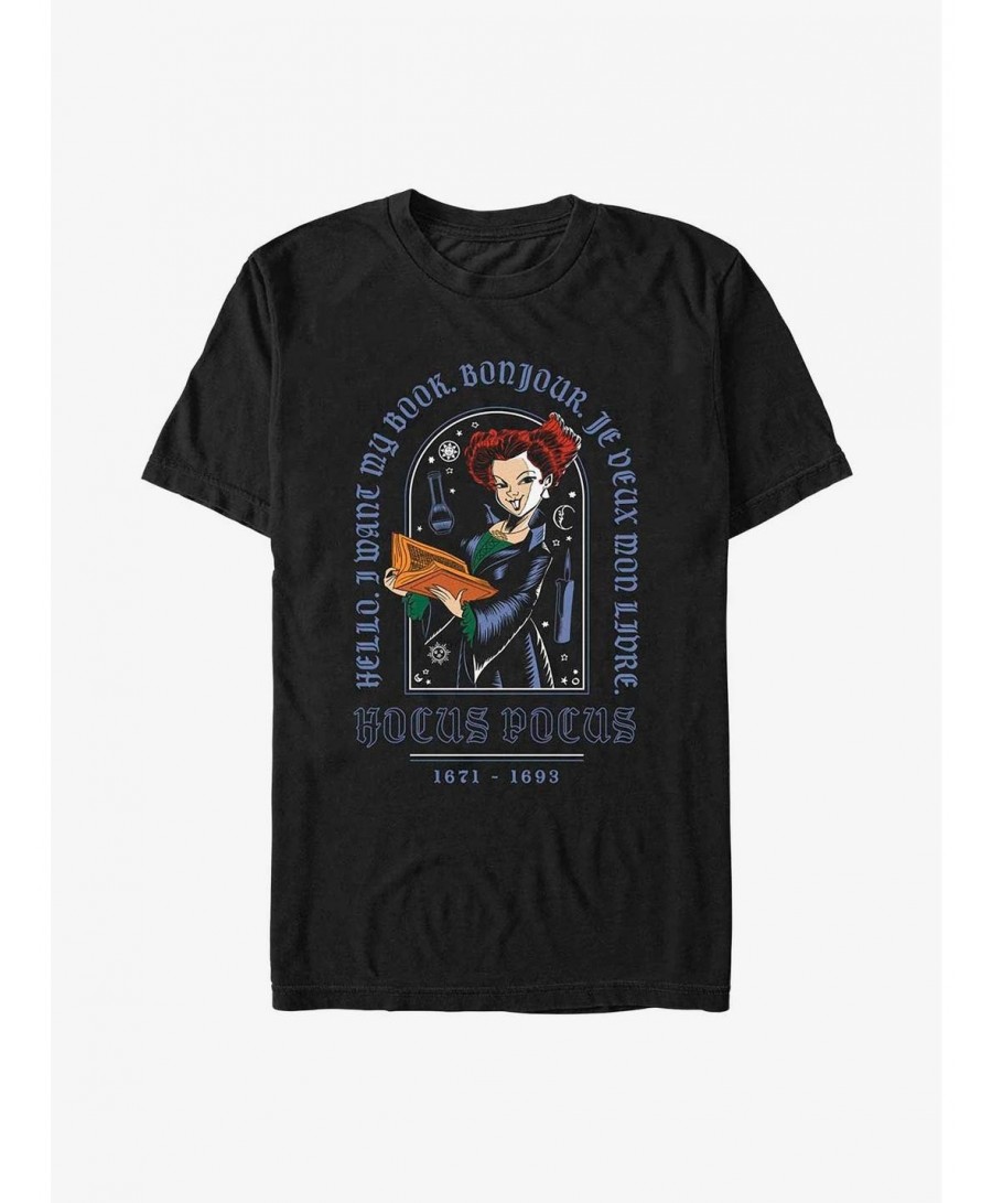 Festival Price Disney Hocus Pocus Winnie I Want My Book T-Shirt $7.46 T-Shirts