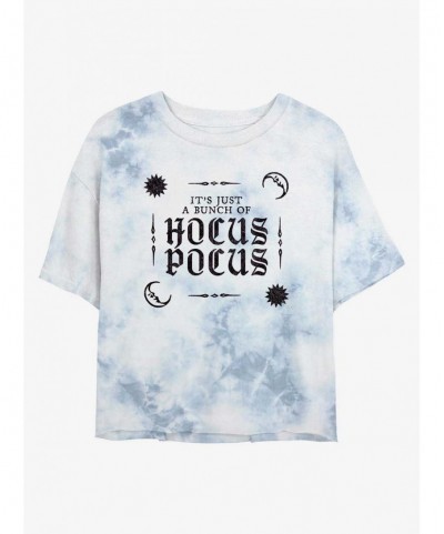 Value Item Disney Hocus Pocus Sun and Moon Tie-Dye Girls Crop T-Shirt $10.64 T-Shirts