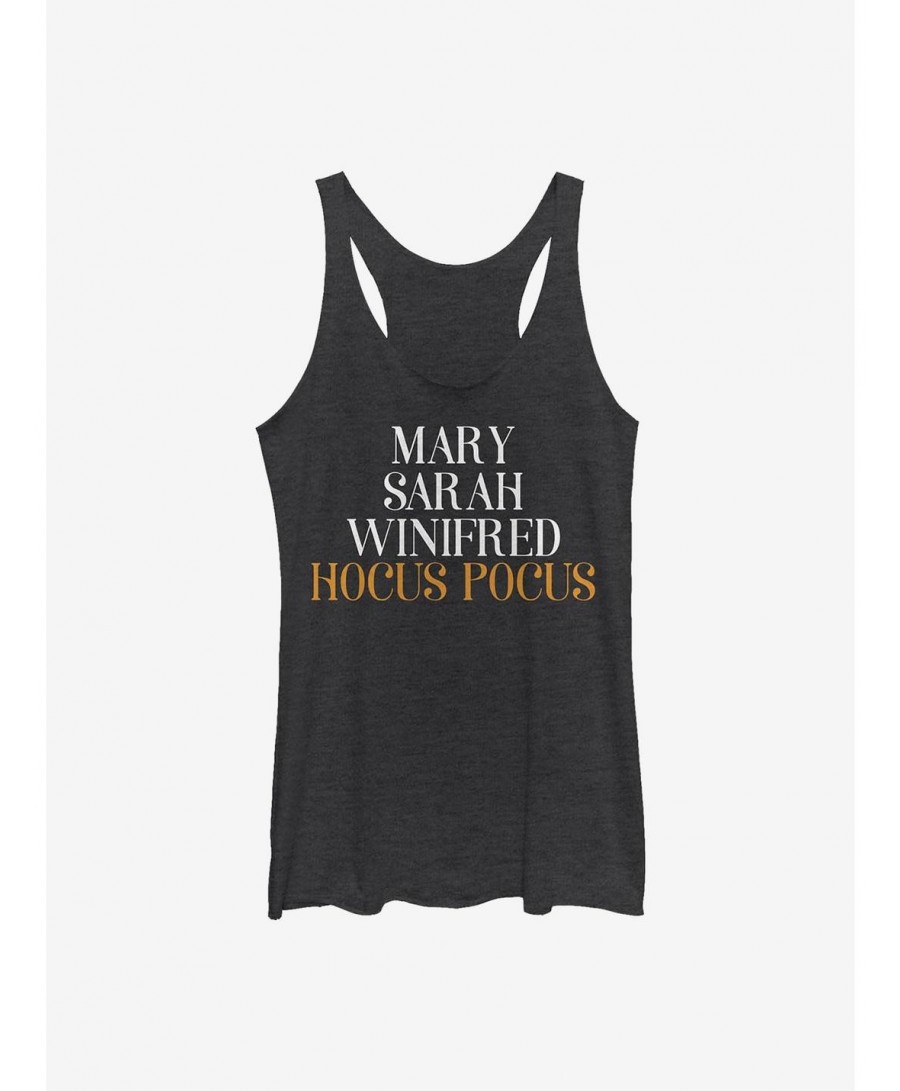 Exclusive Price Disney Hocus Pocus Name Stack Girls Tank $8.91 Tanks