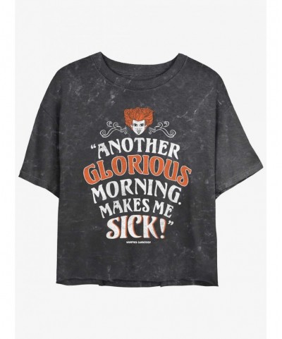 Festival Price Disney Hocus Pocus Winnie Another Glorious Morning Mineral Wash Girls Crop T-Shirt $8.09 T-Shirts