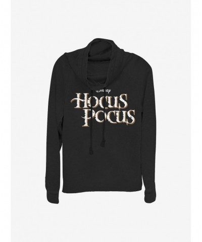 Cheap Sale Disney Hocus Pocus Logo Cowlneck Long-Sleeve Girls Top $17.96 Tops