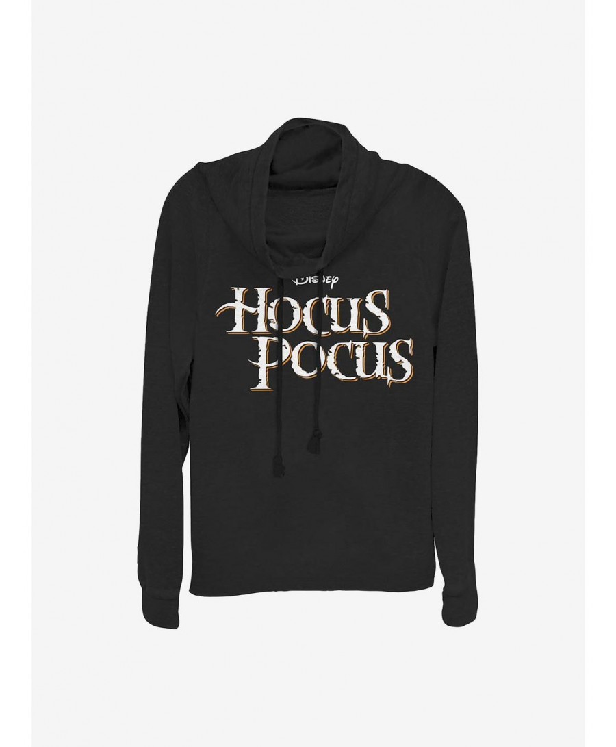 Cheap Sale Disney Hocus Pocus Logo Cowlneck Long-Sleeve Girls Top $17.96 Tops