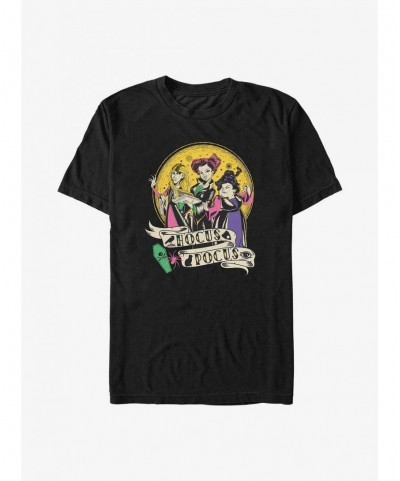 New Arrival Disney Hocus Pocus Sanderson Sisters Badge T-Shirt $8.99 T-Shirts