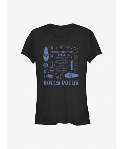 Bestselling Disney Hocus Pocus Transformation Spell Girls T-Shirt $9.16 T-Shirts