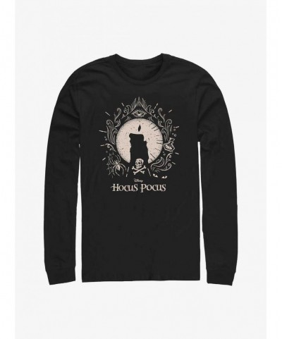 Huge Discount Disney Hocus Pocus Black Flame Long-Sleeve T-Shirt $10.53 T-Shirts