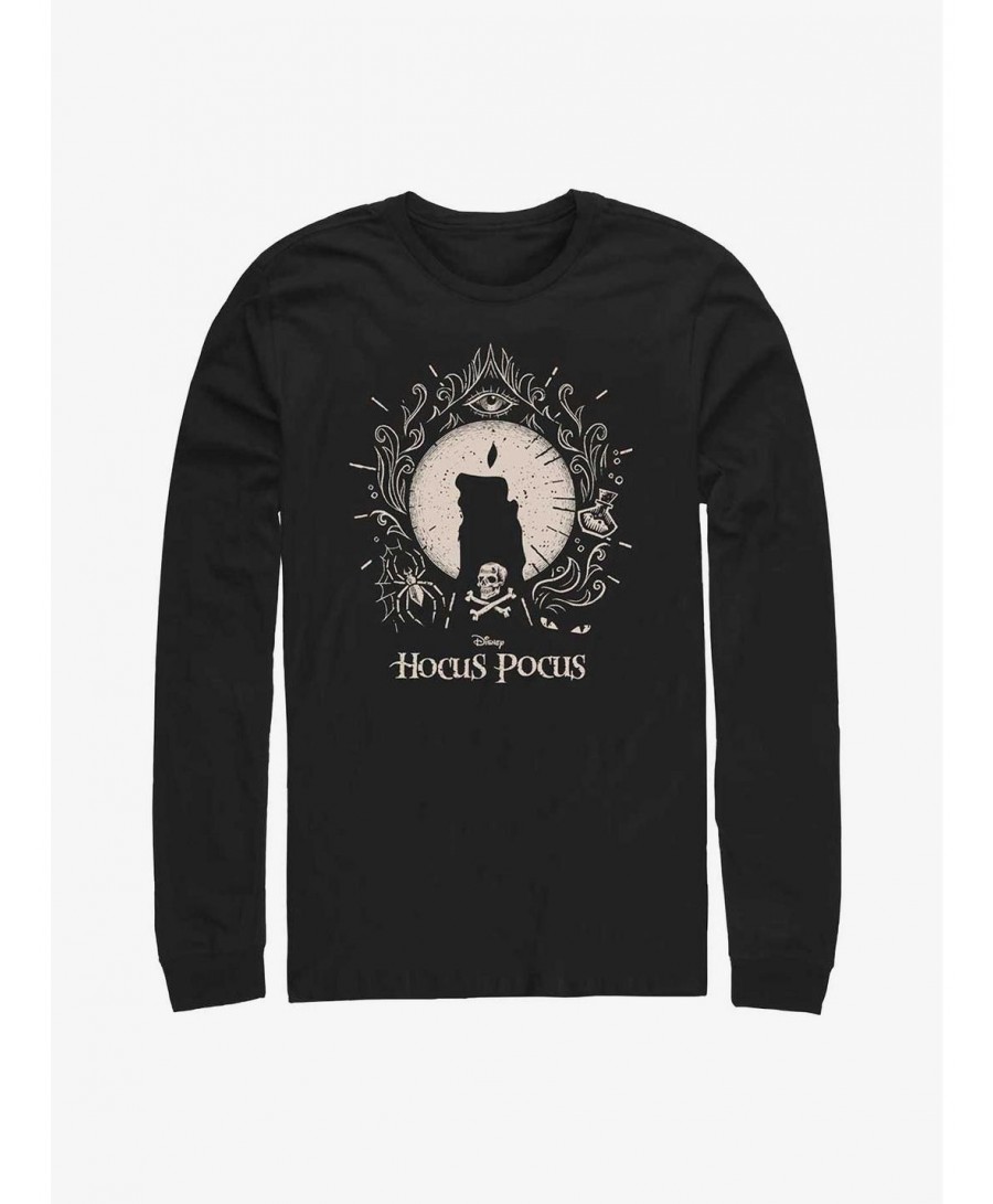 Huge Discount Disney Hocus Pocus Black Flame Long-Sleeve T-Shirt $10.53 T-Shirts