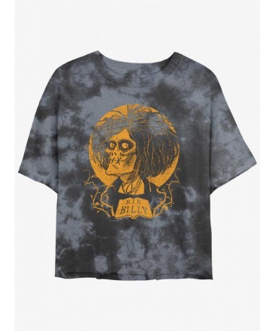 Absolute Discount Disney Hocus Pocus RIP Billy Tie-Dye Girls Crop T-Shirt $8.09 T-Shirts