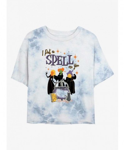 Clearance Disney Hocus Pocus A Spell On You Tie-Dye Girls Crop T-Shirt $8.32 T-Shirts