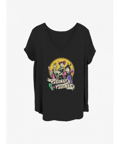 Best Deal Disney Hocus Pocus Sanderson Sisters Girls T-Shirt Plus Size $7.40 T-Shirts