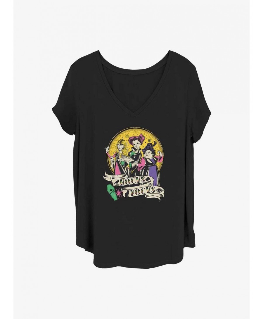 Best Deal Disney Hocus Pocus Sanderson Sisters Girls T-Shirt Plus Size $7.40 T-Shirts