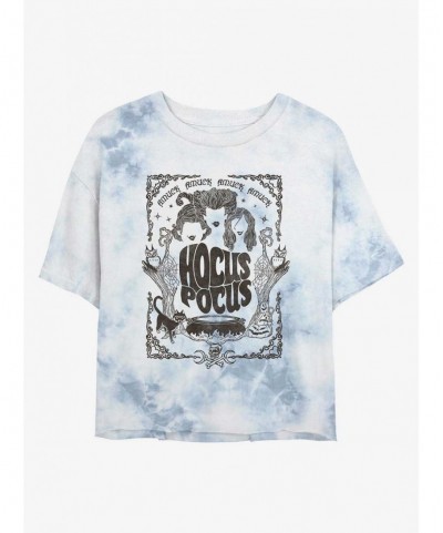 Special Disney Hocus Pocus Halloween Poster Tie-Dye Girls Crop T-Shirt $6.94 T-Shirts