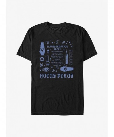 Sale Item Disney Hocus Pocus Transformation Spell T-Shirt $5.74 T-Shirts