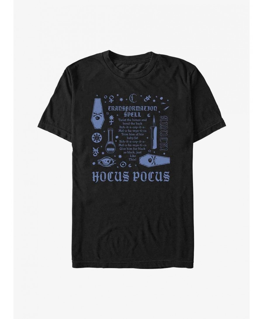 Sale Item Disney Hocus Pocus Transformation Spell T-Shirt $5.74 T-Shirts