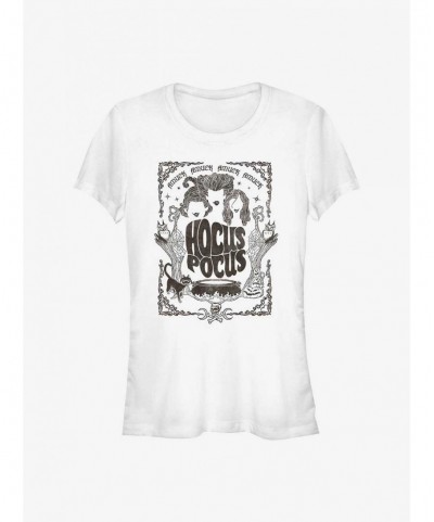 Pre-sale Disney Hocus Pocus Halloween Poster Girls T-Shirt $8.37 T-Shirts