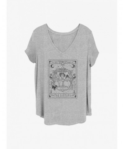 Flash Sale Disney Hocus Pocus The Sanderson Sisters Tarot Girls T-Shirt Plus Size $10.87 T-Shirts