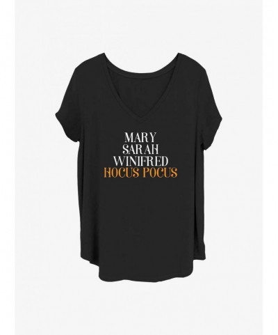 Best Deal Disney Hocus Pocus Mary, Sarah, Winifred Girls T-Shirt Plus Size $11.33 T-Shirts