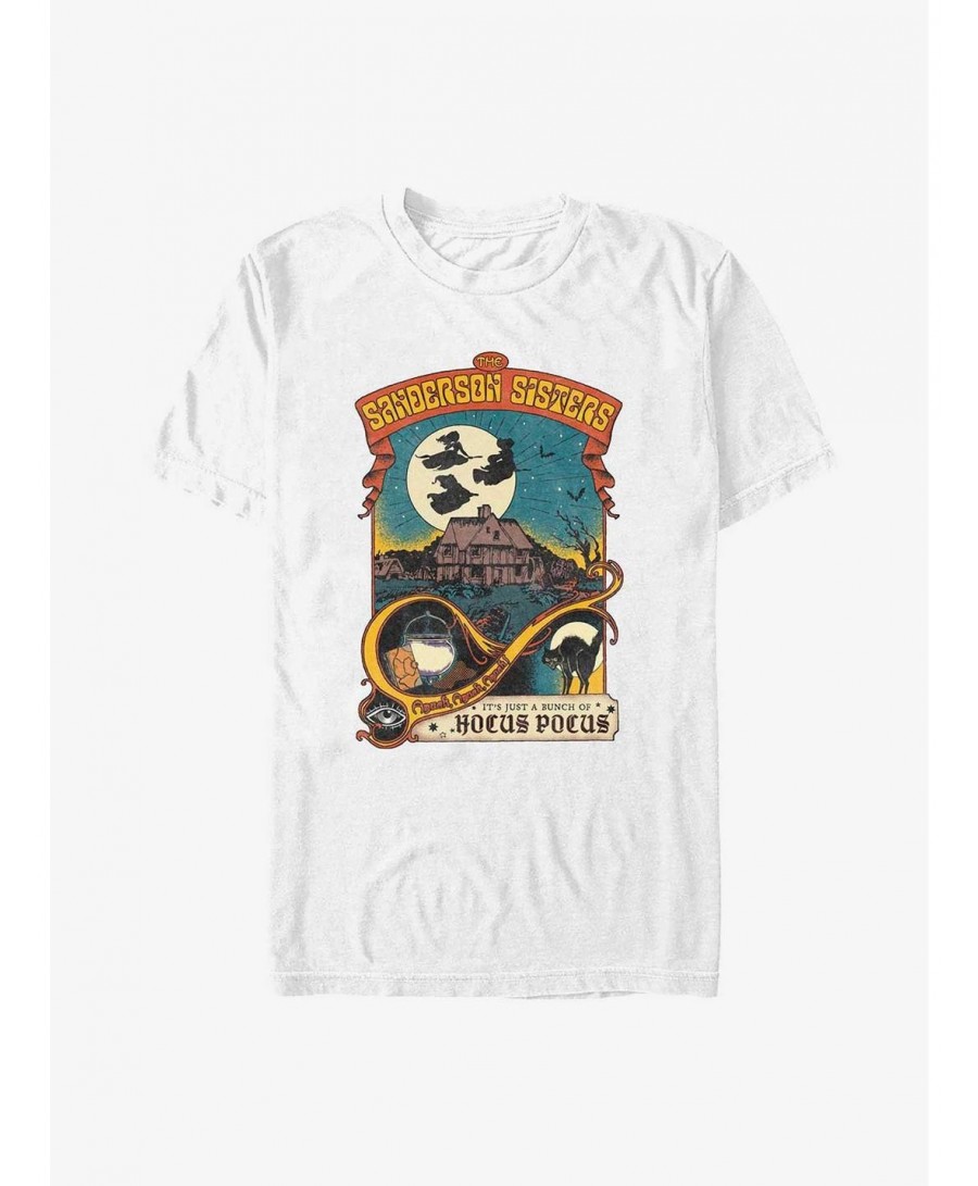 Seasonal Sale Disney Hocus Pocus Night Time Fly Poster T-Shirt $6.12 T-Shirts