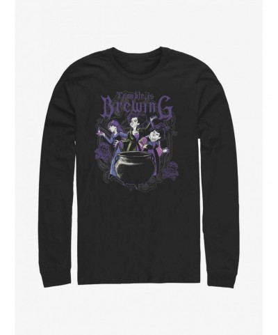 High Quality Disney Hocus Pocus Trouble Is Brewing Long-Sleeve T-Shirt $8.69 T-Shirts