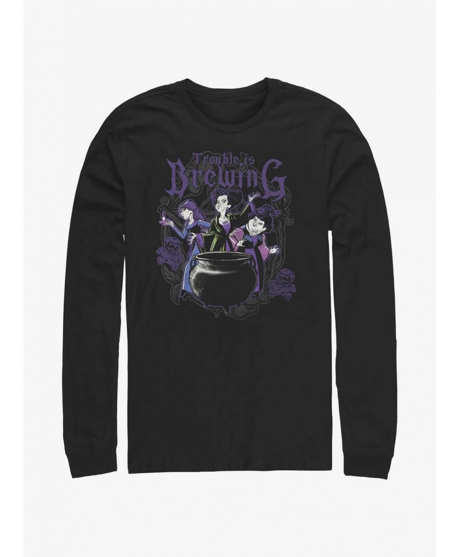 High Quality Disney Hocus Pocus Trouble Is Brewing Long-Sleeve T-Shirt $8.69 T-Shirts