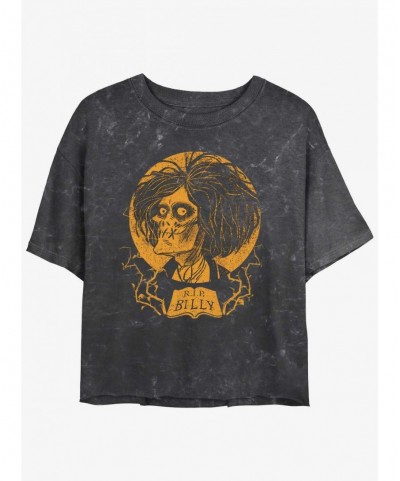 Crazy Deals Disney Hocus Pocus RIP Billy Mineral Wash Girls Crop T-Shirt $11.10 T-Shirts