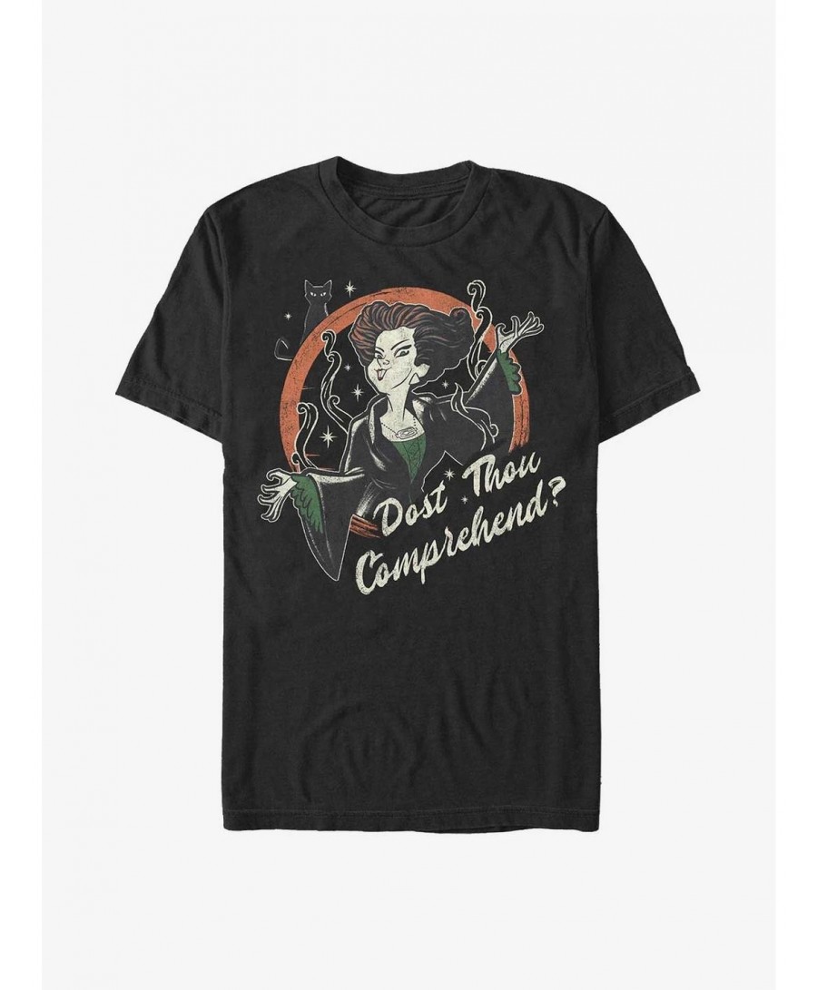 Discount Disney Hocus Pocus Winnie Dost Thou Comprehend T-Shirt $8.80 T-Shirts