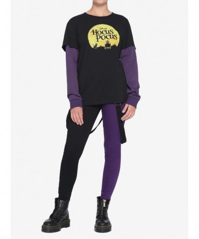 Limited-time Offer Disney Hocus Pocus Stripe Twofer Girls Long-Sleeve Top $5.17 Tops