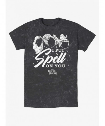 Low Price Disney Hocus Pocus Sanderson Sisters I Put A Spell On You Mineral Wash T-Shirt $9.12 T-Shirts