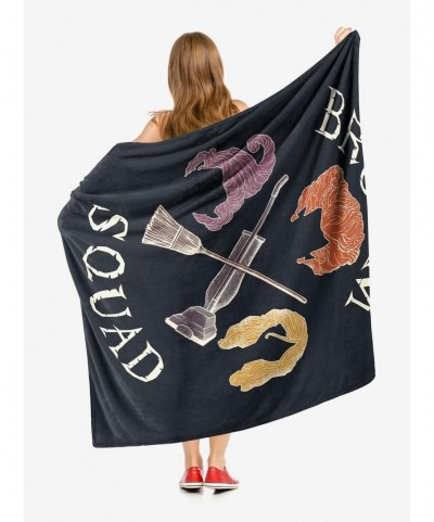 Cheap Sale Disney Hocus Pocus Broom Squad Throw Blanket $18.57 Others