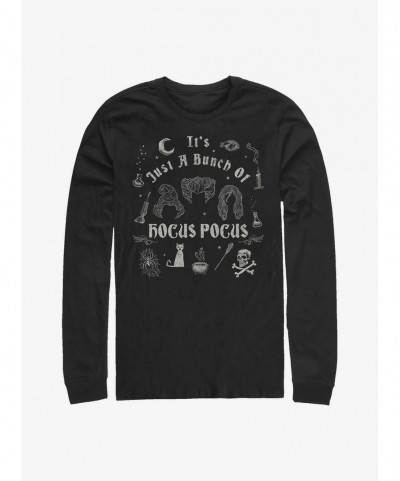 Limited-time Offer Disney Hocus Pocus Bunch Of Hocus Pocus Long-Sleeve T-Shirt $8.42 T-Shirts