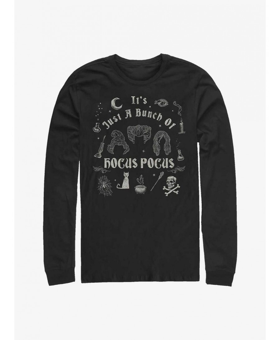 Limited-time Offer Disney Hocus Pocus Bunch Of Hocus Pocus Long-Sleeve T-Shirt $8.42 T-Shirts