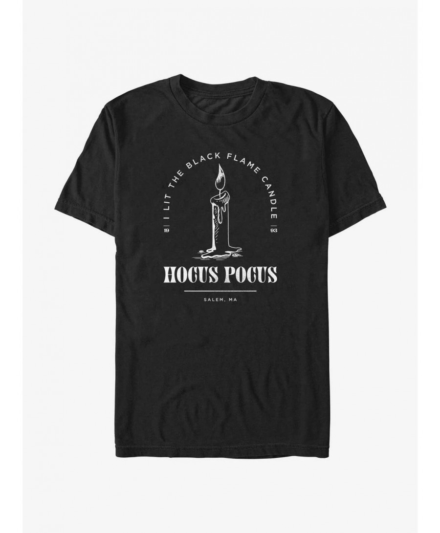 Clearance Disney Hocus Pocus Black Flame Candle Extra Soft T-Shirt $10.29 T-Shirts