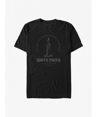 Sale Item Disney Hocus Pocus Black Candle T-Shirt $9.37 T-Shirts