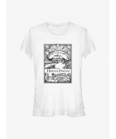 Low Price Disney Hocus Pocus Sanderson House Vintage Poster Girls T-Shirt $7.77 T-Shirts