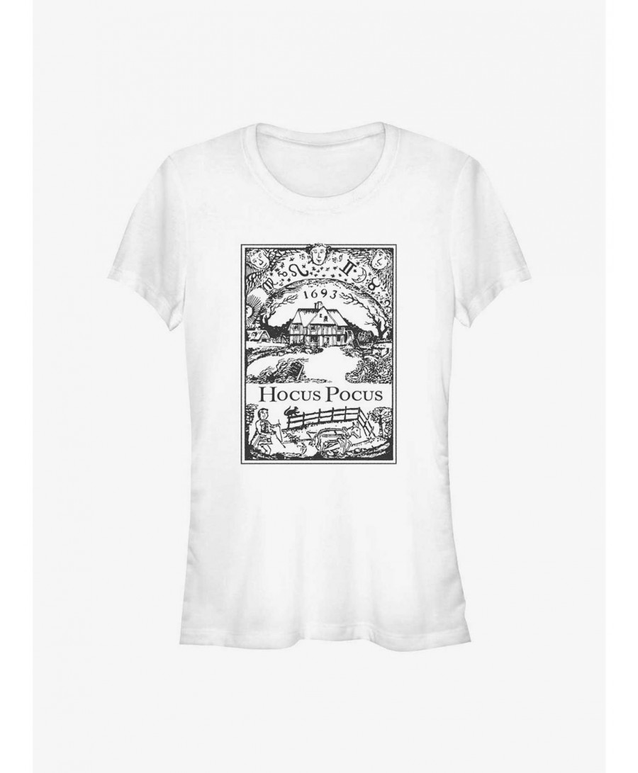 Low Price Disney Hocus Pocus Sanderson House Vintage Poster Girls T-Shirt $7.77 T-Shirts