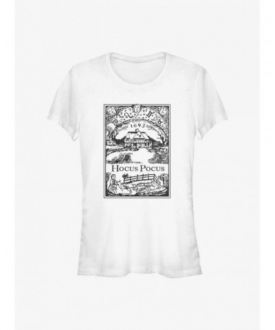 Low Price Disney Hocus Pocus Sanderson House Vintage Poster Girls T-Shirt $7.77 T-Shirts