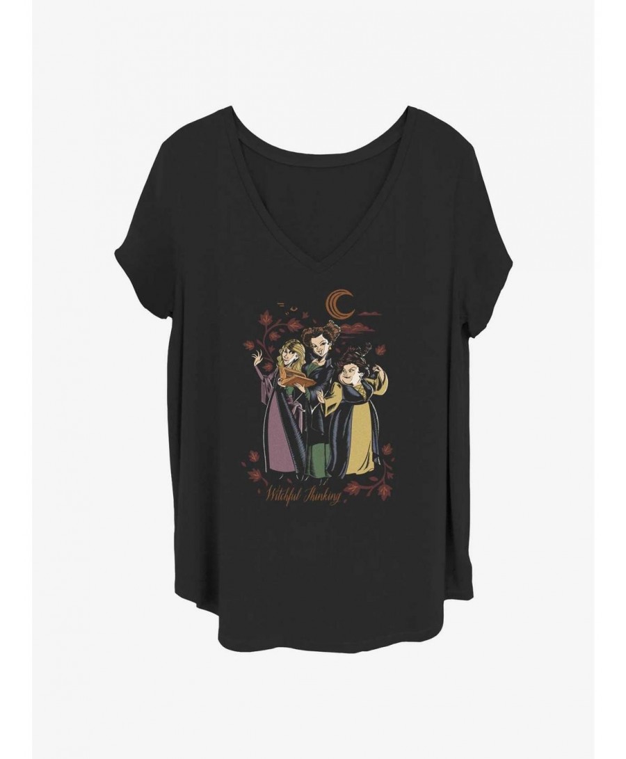 Exclusive Disney Hocus Pocus Sanderson Sisters Witchful Thinking Girls T-Shirt Plus Size $10.87 T-Shirts