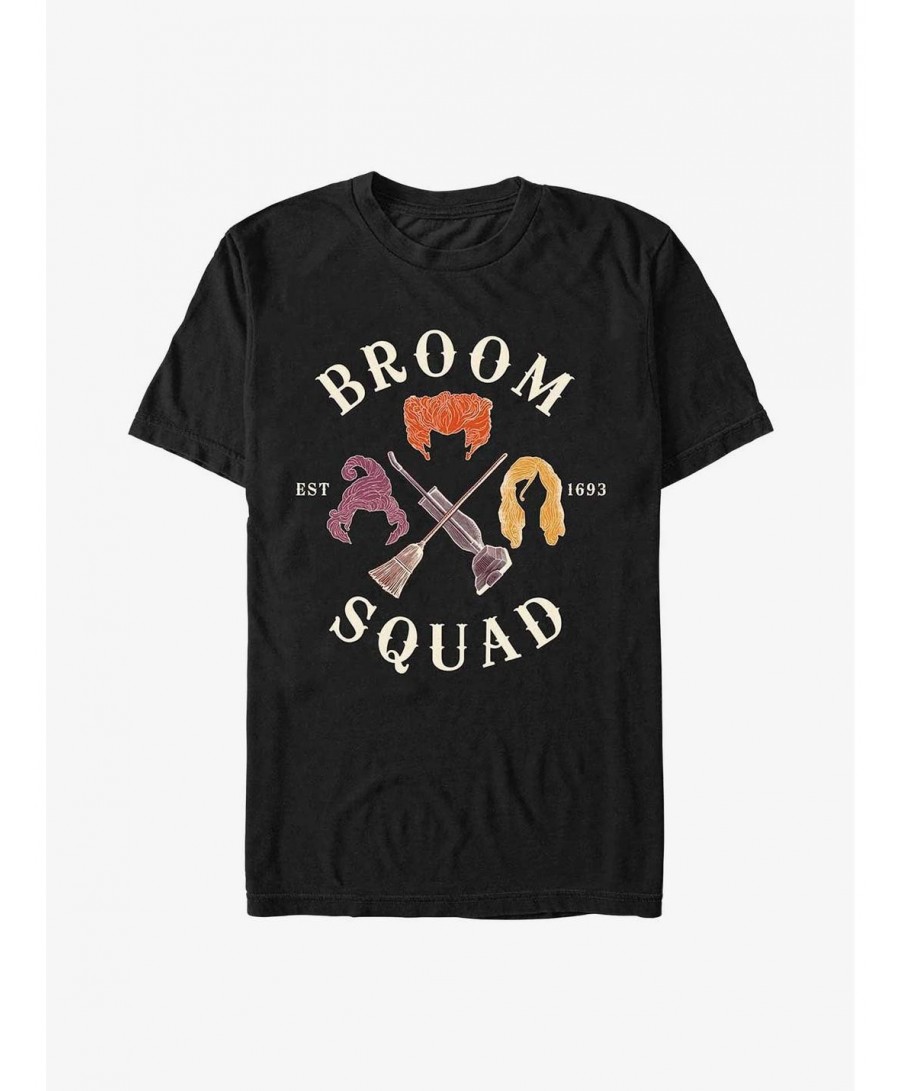 Big Sale Disney Hocus Pocus Sanderson Sisters Broom Squad T-Shirt $8.80 T-Shirts